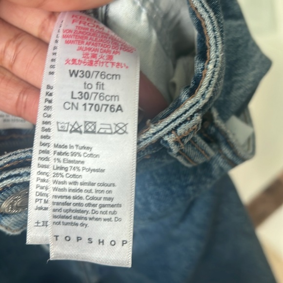 Topshop straight step-hem jeans - Picture 3 of 4